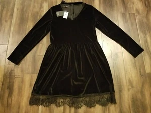 NWT HAUTE ROGUE BLACK DRESS SIZE LARGE WOMEN'S #46 - Imagen 1 de 4