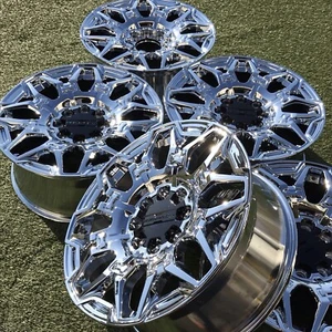 22 LLANTAS HUMMER EV OEM STOCK JUEGO DE FÁBRICA 84806058 GM LLANTAS CROMADAS JUEGO NUEVO 5 2024 - Imagen 1 de 24