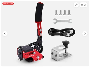 PC USB Handbrake SIM w/Clamp For Racing Games Logitech G25 G27 G29 T300 T500 - Afbeelding 1 van 9