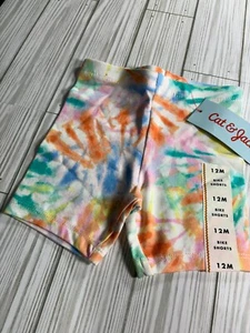Cat & Jack Multicolor Tie Dye Bike stretch Shorts - Picture 1 of 4