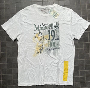 Margaritaville 19th Hole Graphic White T Shirt Men's Sz M NWT Golf Father’s Day - Picture 1 of 5