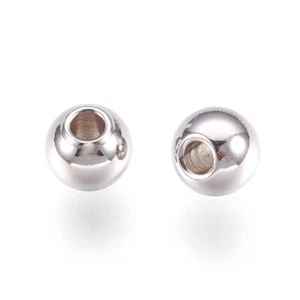 100 Stck. 304 Edelstahl Perlen Abstandhalter 6 mm Rondelle Lose Glatte Metall Perlen - Bild 1 von 2