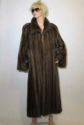 Abrigo de piel de visón D58535 REVILLON largo completo natural hembra caoba talla XL/XXL Foto 1 de 4