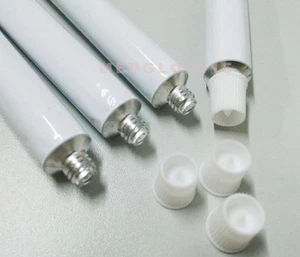 Tubo de pasta de dientes vacío de aluminio 200X5 ml 70 mm botón de desprecintación tapa de aguja sin sellar - Imagen 1 de 6