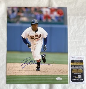 RICKEY HENDERSON SIGNED OAKLAND ATHLETICS A’S 11X14 PHOTO JSA CF35715 - Picture 1 of 2