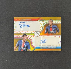 Topps Finest 2024/25 Doble Automático/50 Senny Mayulu & Warren Zaire-Emery PSG #FDA-MZ - Imagen 1 de 6