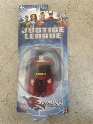 2003 Mattel JUSTICE LEAGUE SUPERMAN Figure - DC WB B4423 - NEW Sealed  - Image 1 of 3