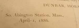 ANTIQUE 1886 NOTICE DUNBAR HOBART & WHIDDEN TACK MFRS WHITMAN MASSACHUSETTS - Picture 1 of 15