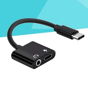 Adaptador de auriculares 2 en 1 USB tipo C a 3,5 mm para teléfonos móviles - Imagen 1 de 12