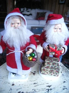 Bethany Lowe kleiner Vintage Weihnachtsmann 2er Set TD0028S Neu 2024 - Bild 1 von 6