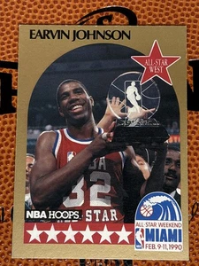 1990-91 NBA Hoops Magic Johnson All-Star MVP #18 Lakers - Picture 1 of 2
