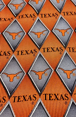 University of Texas Longhorns Necktie Tie UT Austin 100% Silk Hookem Horns - Image 1 of 4