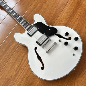 Custom E-Gitarre ES 335 Custom weißer Korpus 2H Tonabnehmer spezieller Steg - Bild 1 von 14