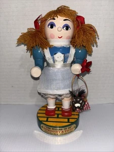 The Wizard Of Oz Collectible Dorothy Toto Nutcracker Kurt Adler 7" Wood Vintage - Picture 1 of 10