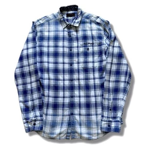 Ed Hardy Blue & White Checked Long Sleeve Shirt - Men’s Size UK Large - Picture 1 of 8
