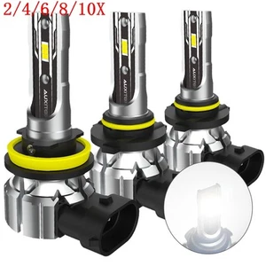 AUXITO 9005+9006+H11 LED High Low Beam Headlights Combo Bulb White Bright 2/4X - Picture 1 of 18