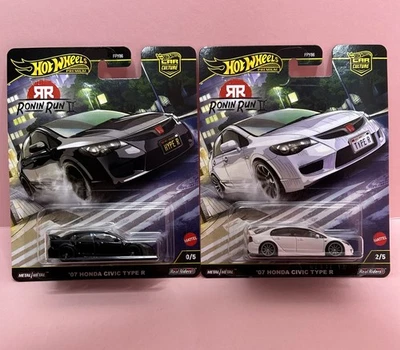 Hot Wheels Car Culture RONIN RUN 2 07' Honda Civic Type R CHASE & Main - Image 1 of 4