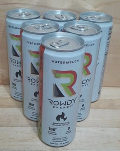 6 CANS: Rowdy Energy Beverage HYDRATION FOCUS WATERMELON 12oz 0 SUGAR METABOLIC - Picture 1 of 5