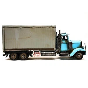 Modellauto US TRUCK Lastwagen LKW 70er Jahre grau/blau Blechauto Blech - Bild 1 von 8