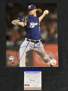 Josh Hader Milwaukee Brewers Autographed Signed Auto 8x10 Photo ~ PSA/DNA - Picture 1 of 4