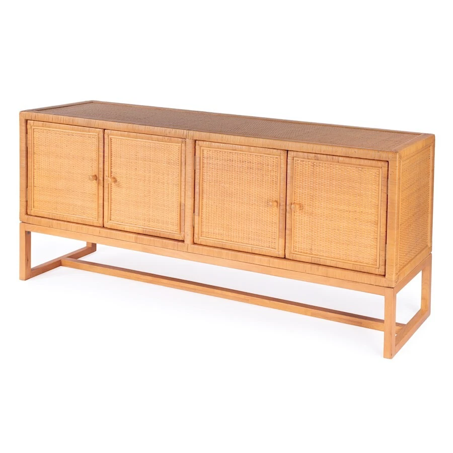 Butler Captiva Rattan 4 Door 76" Sideboard, Natural - 5694404 - Image 1 of 1
