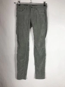 Vigoss Studio Gray Corduroy Pants Women Skinny Leg Zip Jeans Fly 25x30 - Picture 1 of 12