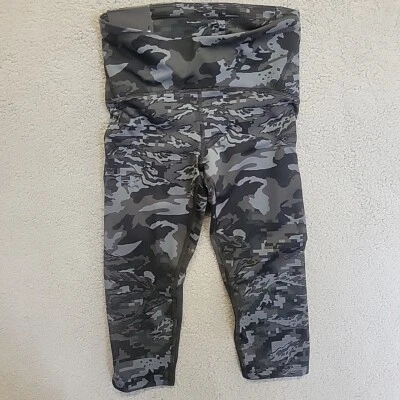 NUEVO Capri Under Armour de compresión para mujer pequeño negro gris camuflaje tiro medio velocidad Foto 1 de 4