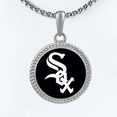 Chicago White Sox Womens Mens Link Chain Pendant Necklace w Gift Pkg D22 Cover
