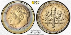 2007 D ROOSEVELT DIME 10C SATIN FINISH PCGS SP 68+ FB FULL BANDS TRUE VIEW (695) - Picture 1 of 5
