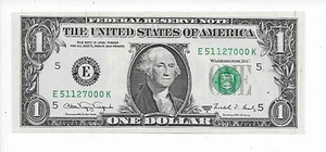 $1 1988-A Richmond Web Press Note EK Run 8 4/6 BEP Ink Smears CHCU - Picture 1 of 2