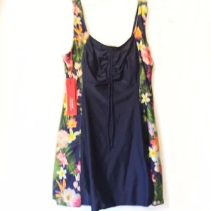 Xinghuaerte navy floral skirted swimsuit XXXL - Picture 1 of 10