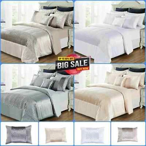 Luxury Crushed Velvet Duvet Cover Quilt Soft Atlanta Bedding Set & Pillowcases - Picture 1 of 10
