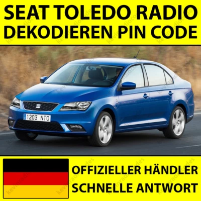 ✅SEAT TOLEDO RADIO DEKODIEREN PIN CODE AURA SE 250 251 259 RNS RCD NAVIGATION✅ - Bild 1 von 4