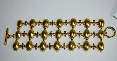 Neu Oscar de la Renta Punkt Armband Gold Jeweled Bernstein Kristalle - Bild 1 von 4