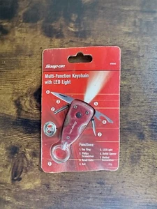NEW Snap-On RED Multi-Function Keychain w/Light Knife Screwdriver Opener 870545 - Picture 1 of 4