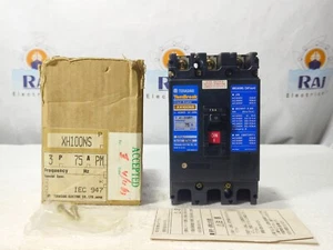 TERASAKI XH100NS 3POLE 75A CIRCUIT BREAKER MCCB 85kA AT AC220V Ui AC690V 50-60Hz - Picture 1 of 9