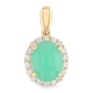 14K Yellow Gold Jade Gemstone Charm Zodica/Sunsign Pendant For Necklace or Chain - Picture 1 of 5