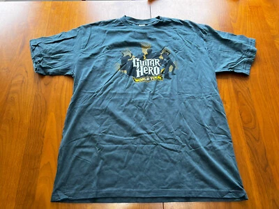 Camiseta Guitar Hero World Tour Talla XL Extra Grande. Gris super suave. Foto 1 de 4