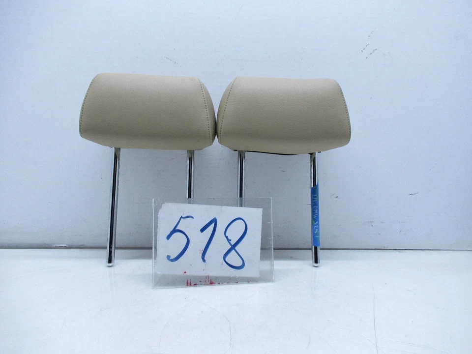 06-08 BMW E90 3 SERIES FRONT LEFT / RIGHT SEAT HEADREST SET PAIR OEM - Imagem 1 de 4