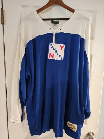 NY RANGERS Stall & Dean XXXL Vintage NHL Hockey Heritage Sweater Jersey 3XL Blue Cover