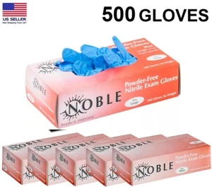 EDLE blaue Nitril 4-mil Handschuhe puderfrei Medium und Large Neu 500 Stück - Bild 1 von 6