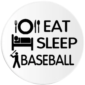 Eat Sleep Baseball - Circle Sticker Decal 3 Inch - Sports Team Athlete - Picture 1 of 1