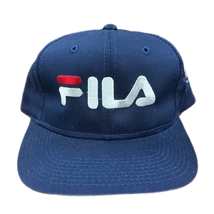 Cappello snapback vintage FILA "Logo" Navy - Foto 1 di 3