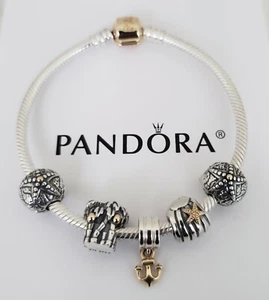 Authentic Pandora Two Two Nautical Bracelet SET : 6 Pieces - Picture 1 of 12