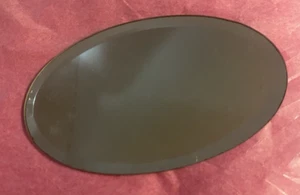 Specchio ovale vintage comò vanità vassoio profumo 5" x 3,25" bordo smussato nuovo - Foto 1 di 5
