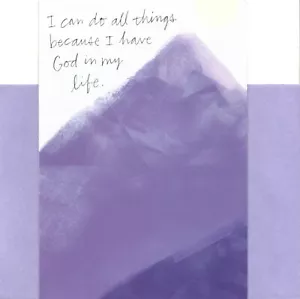 Encouragement God In Life Purple Mountain Theme Hallmark Greeting Card - Picture 1 of 3