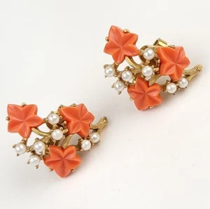 Vintage Trifari Floral Clip Ohrringe - Bild 1 von 6
