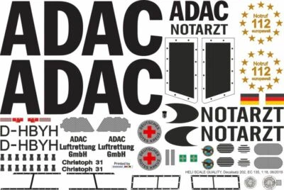 Decal 202 EC 135 ADAC D-HBYH Christoph 31 - Bild 1 von 2