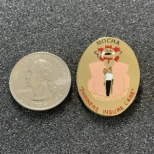 Pinback Masónico Santuario Mocha Shriners Londres Ontario Canadá #38962 - Imagen 1 de 2