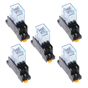 Relé pequeño 5 piezas MY2NJ 12V DC 5A 8 PIN bobina DPDT con enchufe - Imagen 1 de 6